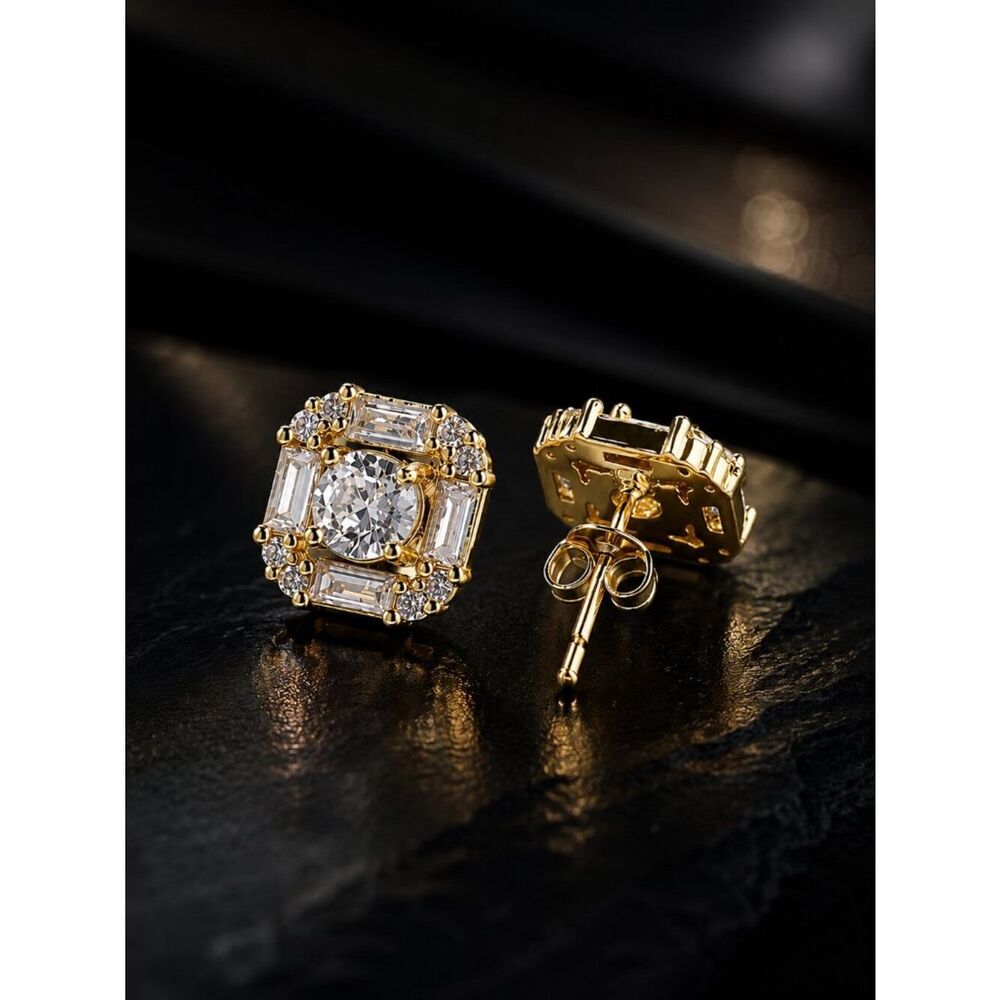 Gold Designer Stud Earrings 